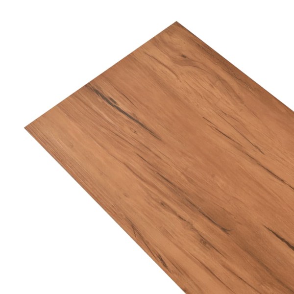 vidaXL Ej självhäftande PVC-golvplankor 5,26 m² 2 mm naturlig alm Brun