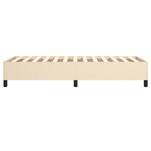 vidaXL Sängram utan madrass cremefärgad 90x200 cm tyg Kräm