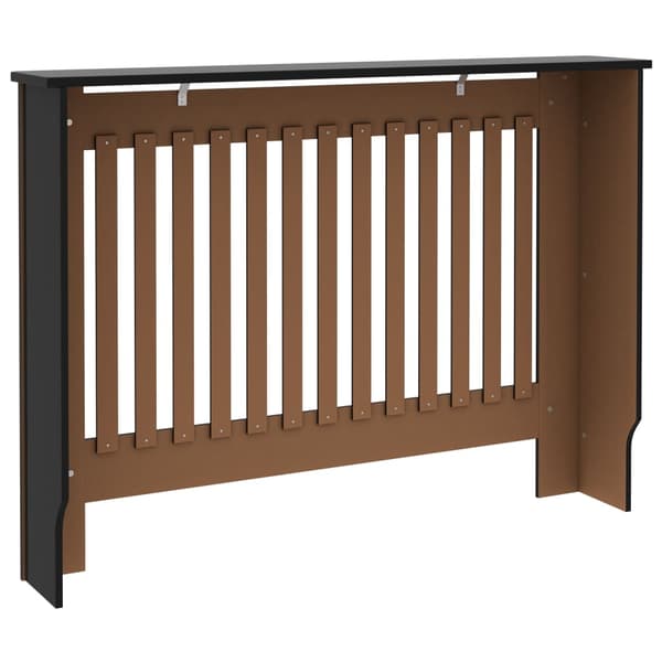 vidaXL Elementskydd svart 112x19x81,5 cm MDF Svart