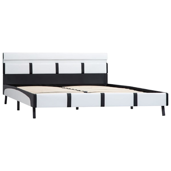 vidaXL Sängram med LEDs utan madrass vit 120x200 cm Vit