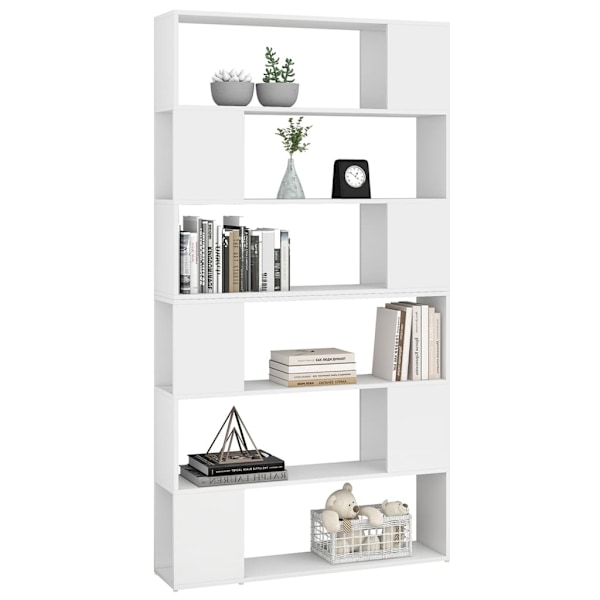 vidaXL Bokhylla/Rumsavdelare vit 100x24x188 cm Vit