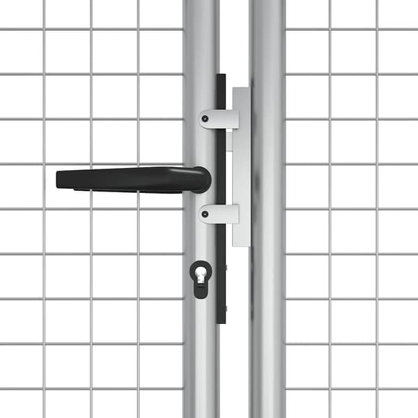 vidaXL Trädgårdsgrind galvaniserat stål 400x125 cm silver Silver
