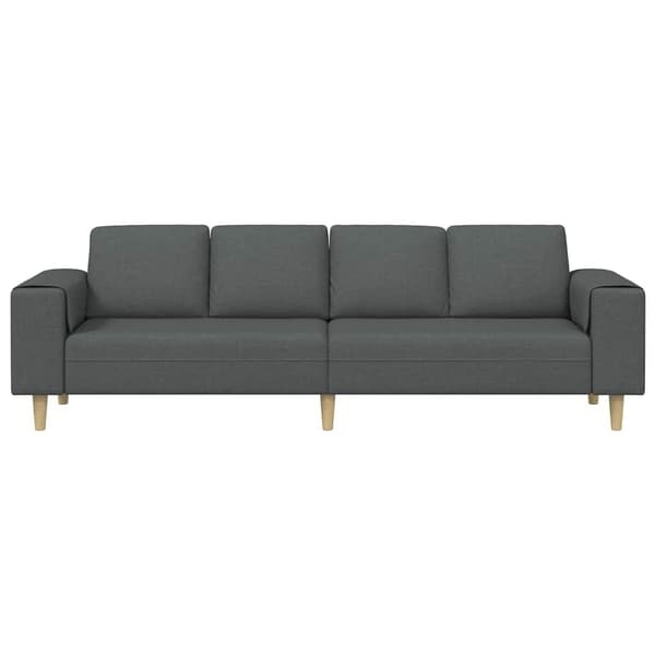 vidaXL Vardagsrumsoffa Mörkgrå 250 x 77 x 76 cm Polyester Grå