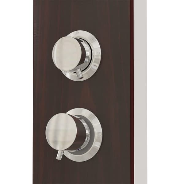vidaXL Duschpanelsystem glas brun