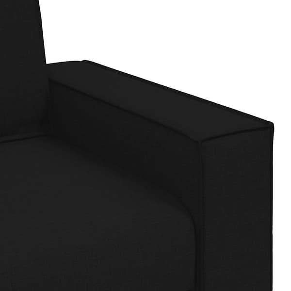 vidaXL Soffgrupp med dynor 2 delar svart tyg art