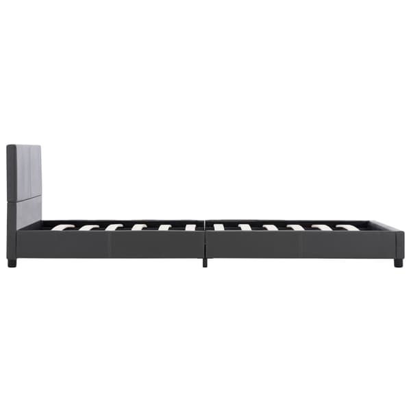 vidaXL Sängram grå konstläder 90x200 cm grå