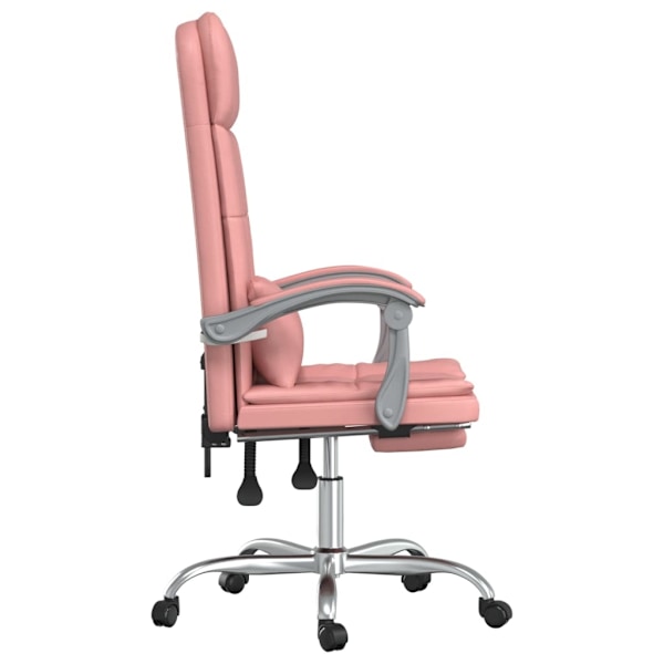 vidaXL Kontorsstol med massage rosa konstläder Rosa