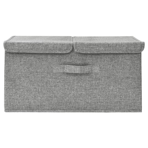 vidaXL Förvaringslåda tyg 50x30x25 cm grå grå