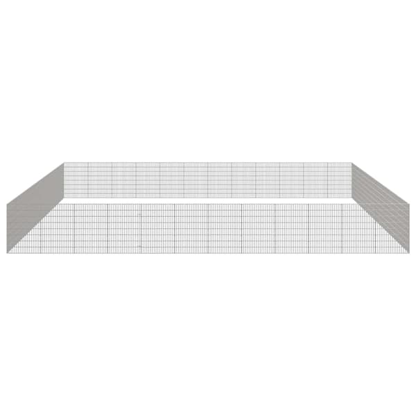vidaXL Husdjursbur 48-panel 54x80 cm galvaniserat järn Silver