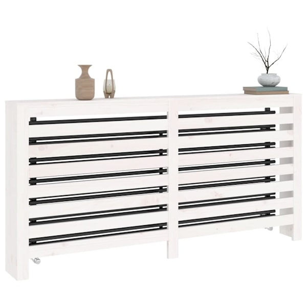 vidaXL Elementskydd vit 169x19x84 cm massiv furu Vit