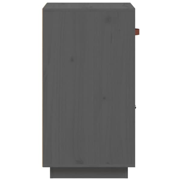 vidaXL Skåp grå 34x40x75 cm massiv furu Grå