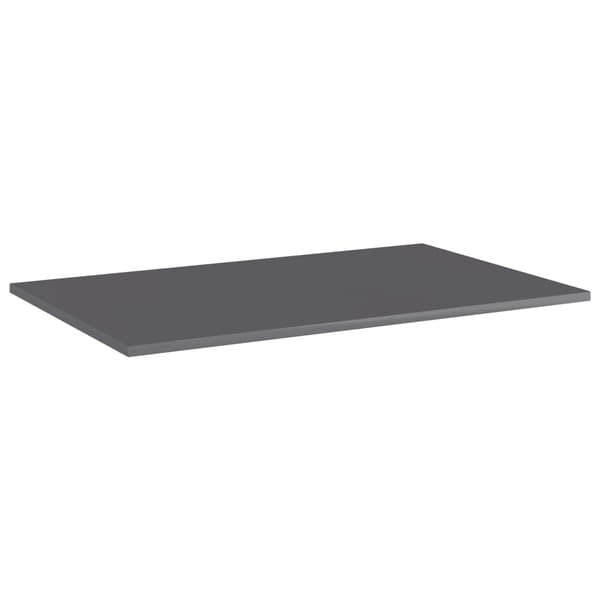 vidaXL Hyllplan 4 st grå högglans 80x50x1,5 cm konstruerat trä grå
