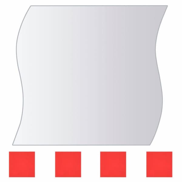 vidaXL Spegelplattor 8 st multiform spegelglas Silver
