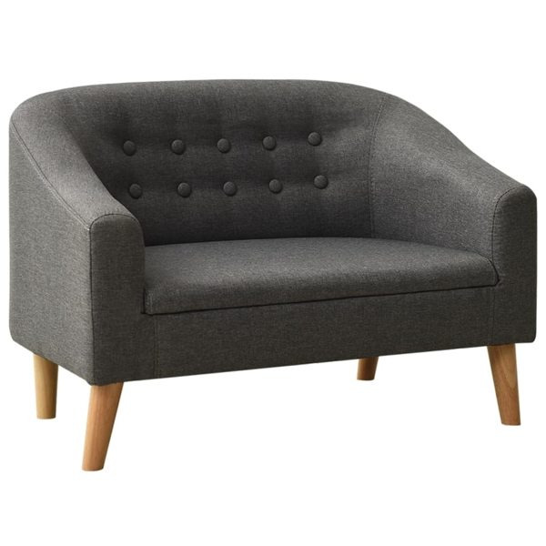 vidaXL Barnsoffa grå tyg grå