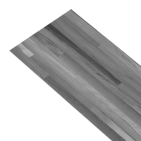 vidaXL Ej självhäftande PVC-golvplankor 5,26 m² 2 mm grårandig grå