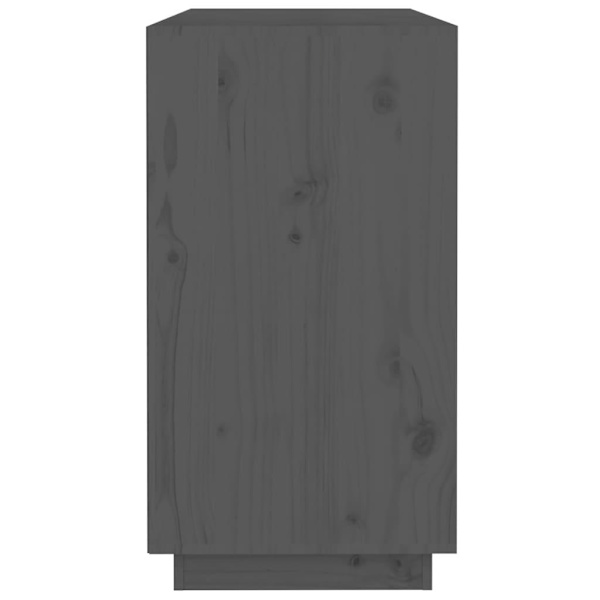 vidaXL Byrå grå 100x40x75 cm massiv furu Grå