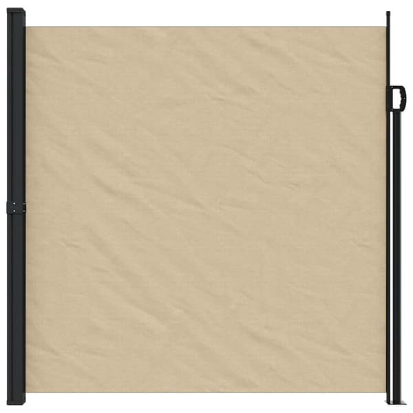 vidaXL Infällbar sidomarkis beige 200x600 cm Beige