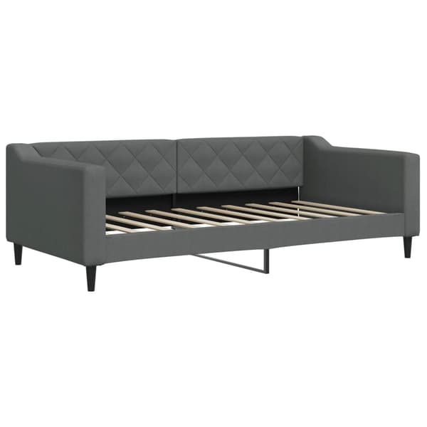 vidaXL Dagbädd mörkgrå 90x190 cm tyg Grå