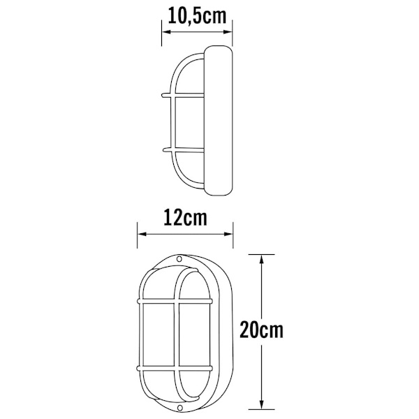 KONSTSMIDE Vägglampa Elmas matt vit plast Vit