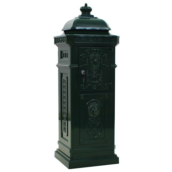 vidaXL Markpostlåda vintage stil rostfri aluminium grön Grön