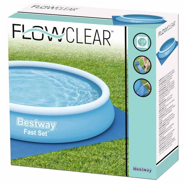 Bestway Markduk för pool Flowclear 396x396 cm Blå
