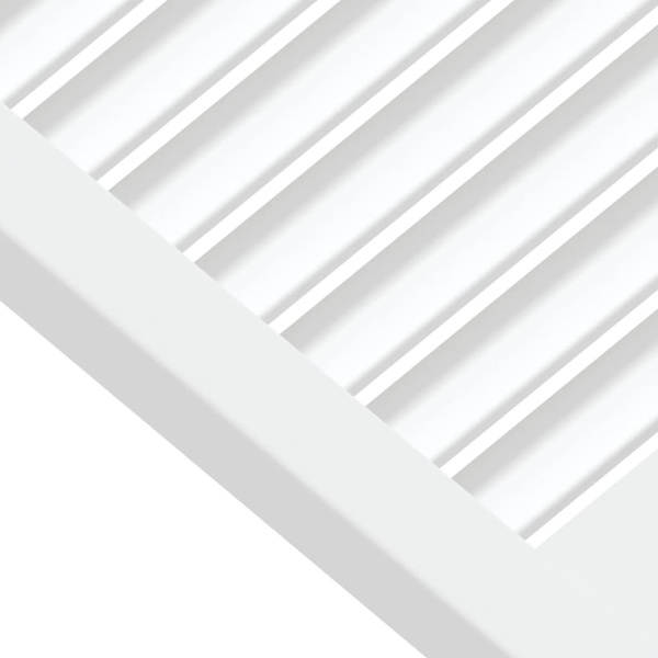 vidaXL Skåplucka lamelldesign vit 39,5x59,4 cm massiv furu Vit