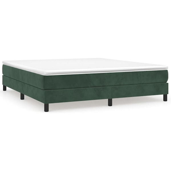 vidaXL Sängram utan madrass mörkgrön 160x200 cm sammet Grön