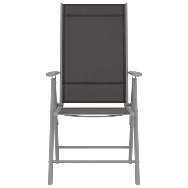 vidaXL Caféset 3 delar aluminium och textilen silver Silver