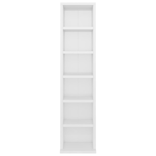 vidaXL CD-hylla vit högglans 21x20x88 cm konstruerat trä Vit