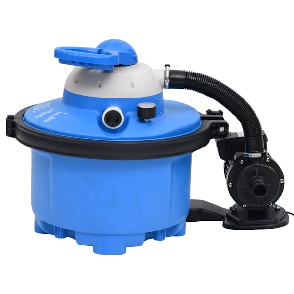 vidaXL Sandfilterpump blå och svart 385x620x432 mm 200 W 25 L