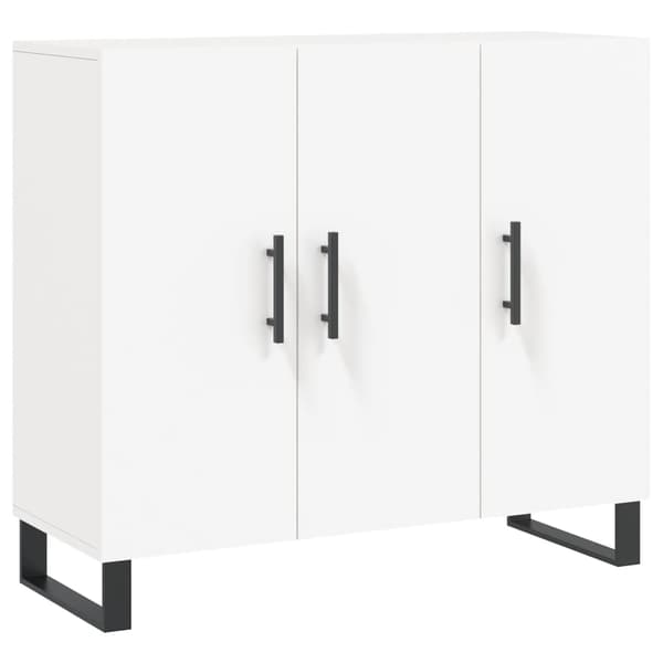 vidaXL Skänk vit 90x34x80 cm konstruerat trä Vit