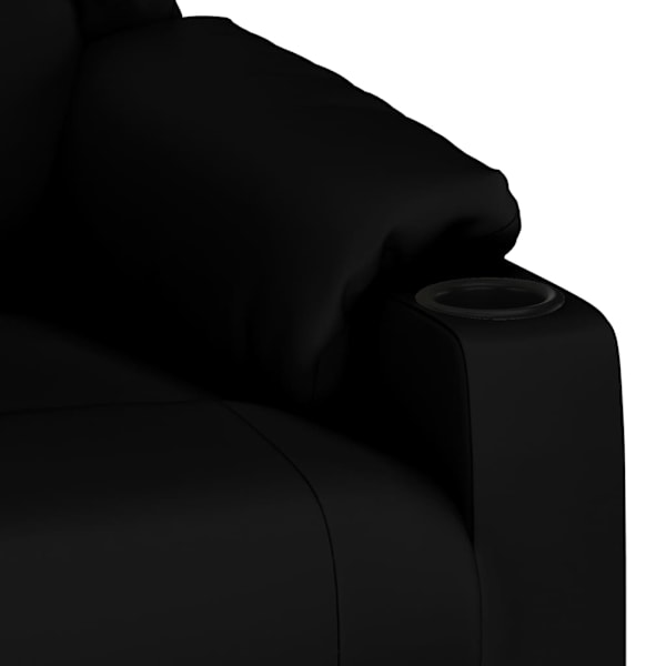 vidaXL Reclinerfåtölj svart konstläder Svart