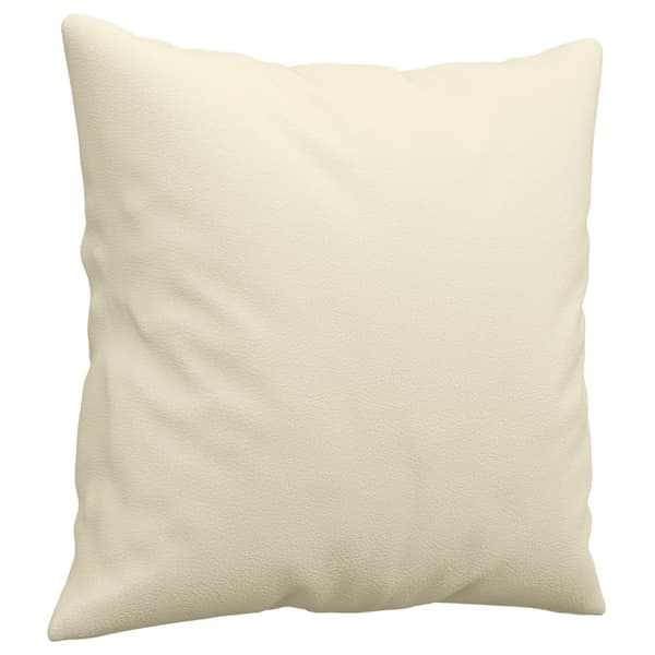 vidaXL 2-sits soffa med prydnadskuddar gräddvit 140 cm konstläder Kräm