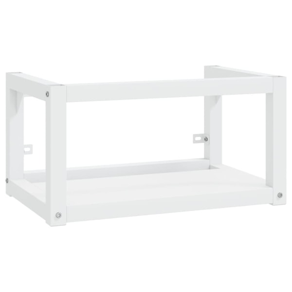 vidaXL Väggmonterad ram för tvättställ vit 59x38x31 cm järn Vit