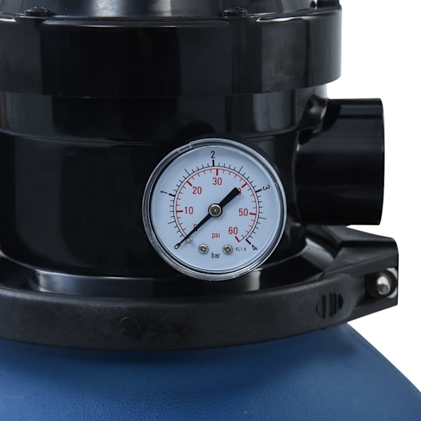 vidaXL Sandfilter och 4-vägsventil blå 300 mm Blå