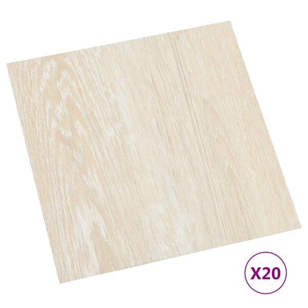 vidaXL Självhäftande golvplankor 20 st PVC 1,86 m² beige Beige