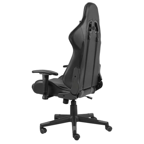 vidaXL Snurrbar gamingstol grå PVC grå