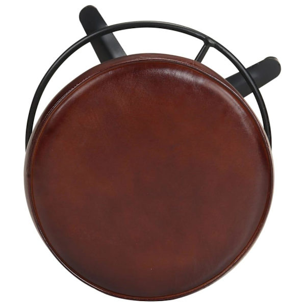 vidaXL Barstolar 2 st 52 cm äkta läder Brun
