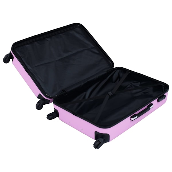 vidaXL Hårda resväskor 3 st rosa ABS Rosa