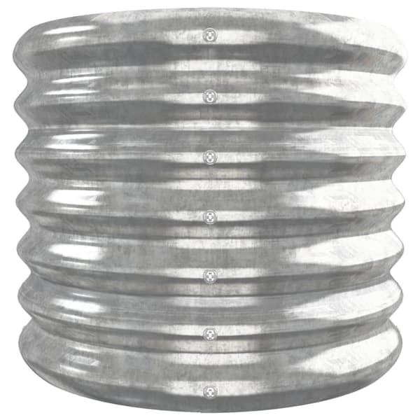 vidaXL Odlingslåda pulverlackerat stål 332x40x36 cm silver Silver