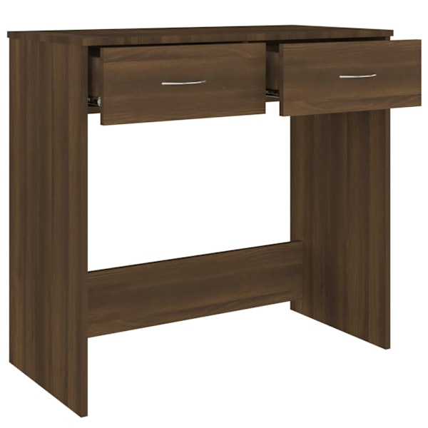 vidaXL Skrivbord brun ek 80x40x75 cm konstruerat trä Brun