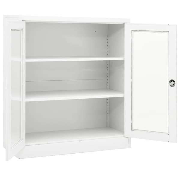 vidaXL Dokumentskåp vit 90x40x105 cm stål Vit