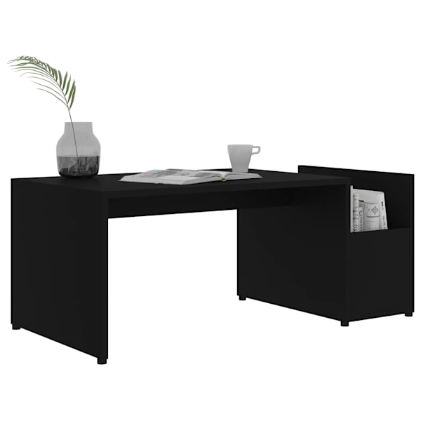 vidaXL Soffbord svart 90x45x35 cm konstruerat trä Svart