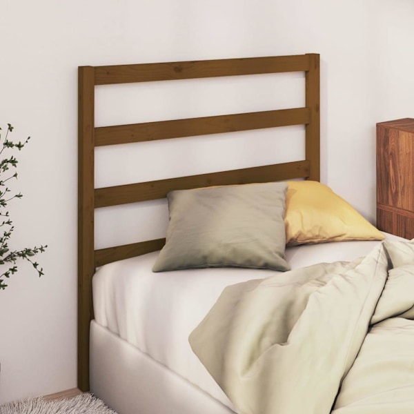 vidaXL Sänggavel honungsbrun 81x4x100 cm massiv furu Brun