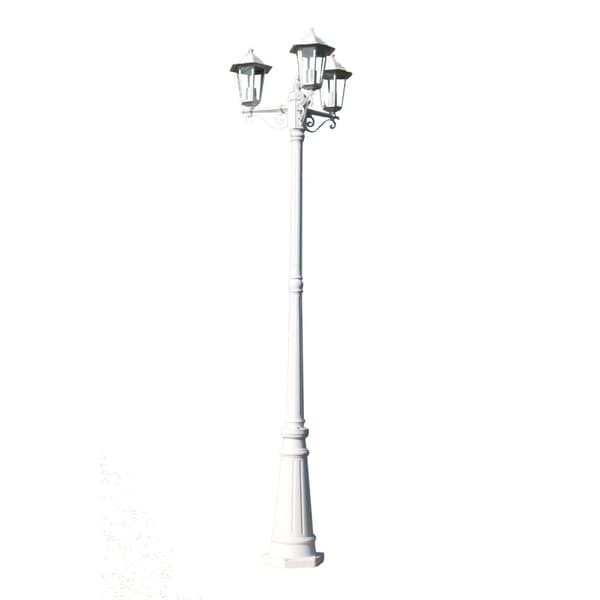 vidaXL Utebelysning Kingston 3-armad 215 cm Vit Vit