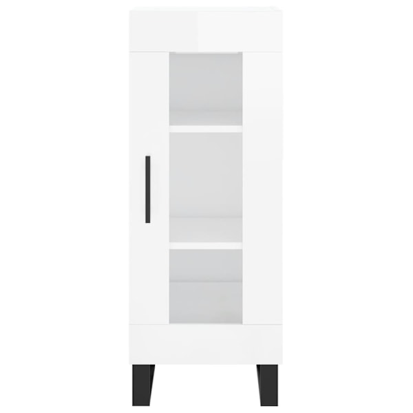 vidaXL Högskåp vit högglans 34,5x34x180 cm konstruerat trä Vit