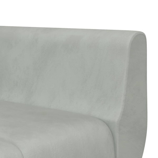 vidaXL L-formad bäddsoffa ljusgrå 275x140x70 cm sammet Grå