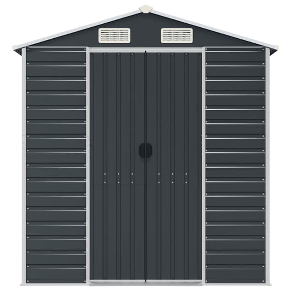 vidaXL Trädgårdsskjul antracit 191x130x198 cm galvaniserat stål Antracit