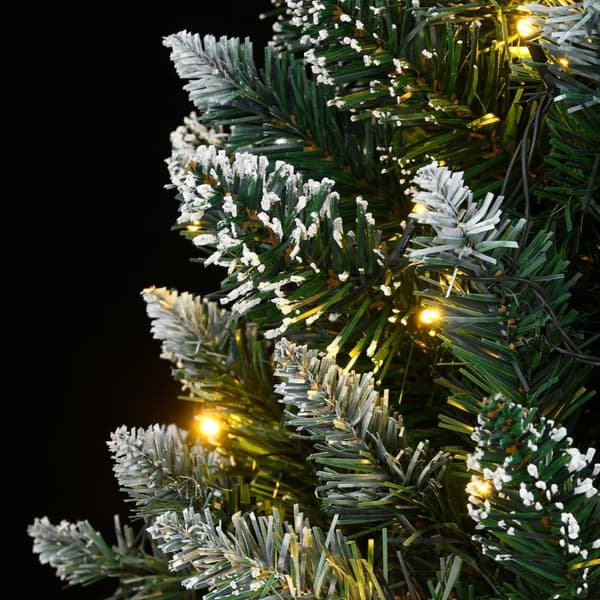 vidaXL Plastgran 150 LEDs 150 cm Grön