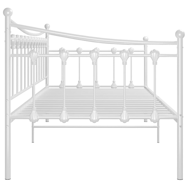 vidaXL Sängram bäddsoffa vit metall 90x200 cm Vit